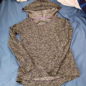 Grey Layer 8 hooded top in a large